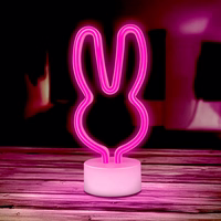 Neon LED on statīvs RABBIT rozā USB-C FSC-10 Forever Light