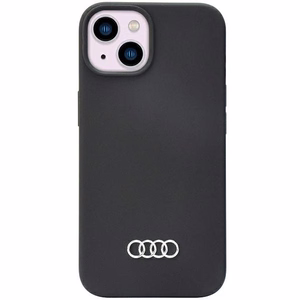 Audi silikona viedtālruņa apvalks iPhone 14 6.1" melns/melns cietais apvalks AU-LSRIP14-Q3/D1-BK