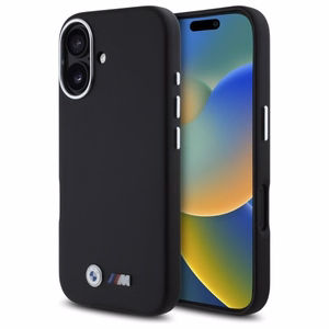 BMW M Smooth Full Wrapped Metal MagSafe Viedtālruņa apvalks Apple iPhone 16 - melns