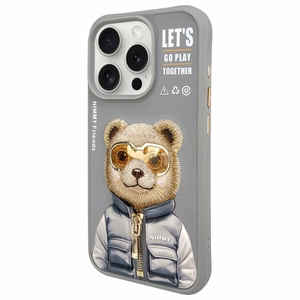 NIMMY case COOL&CUTE 2.0 Bear for IPHONE 15 Pro Max gray