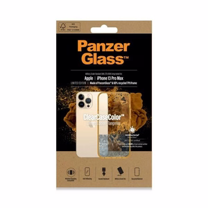 PanzerGlass ClearCase antibakterālais militārās klases sertificētais viedtālruņa apvalks iPhone 13 Pro Max - caurspīdīgs dzeltenais