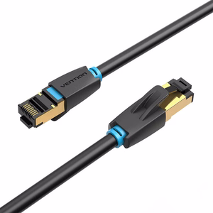 Tīkla kabelis CAT8 SFTP Vention IKABI RJ45 Ethernet 40Gbps 3m melns
