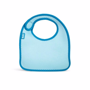 Набор неопреновых нагрудников BUILT Mess Mate для малышей, 2 шт., Baby Blue Stripe