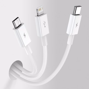 USB kabelis Baseus 3in1 Superior balts 150cm (līdz 3.5A)