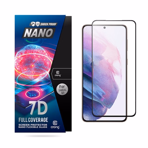 Crong 7D Nano Flexible Glass 9H hibrīdstikls ekrānam Samsung Galaxy S21