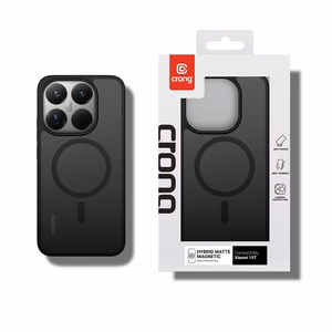 Crong Hybrid Matte Magnetic MagSafe vāciņš ierīcei Xiaomi 15T, melns