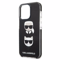 Viedtālruņa apvalks Karl Lagerfeld Karl&Choupette Head Case iPhone 13 Pro / iPhone 13 - melns