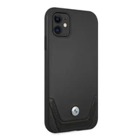 BMW ādas perforēts apvalks iPhone 11 / Xr - melns