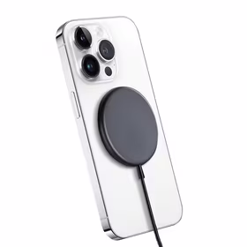 Crong MagSpot bezvadu lādētājs – Aluminum MagSafe 15W Inductive lādētājs (Graphite)