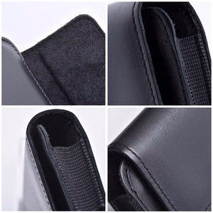 ROYAL universal horizontal leather belt holster size L for IPHONE 12 / 12 PRO / 13 / 13 PRO / 14 / 14 PRO / SAMSUNG S10 / S20 / S21 / A40 / HUAWEI P8 LITE / P30 / P40 / P9 LITE black