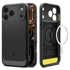 Spigen Rugged Armor Mag Magnētiskais viedtālruņa apvalks iPhone 17 Pro Mat - matēta melna