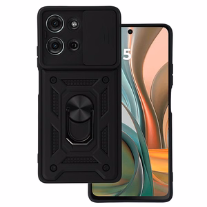 Slide Camera Armor viedtālruņa apvalks Motorola Moto G75 5G melns