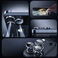 Rock Pure Series Kameras objektiiva stikls uz iPhone 17 kameras (2 gab.) melns