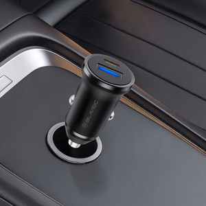 Blavec Auto lādētājs BS-01B-C Road - USB + Type C - QC 3.0 18W PD 20W ar Type C to Type C cable (CCBS01BCR-UCB) melns