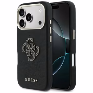 Guess FW Resin Logo Чехол для iPhone 17 Pro - чёрный