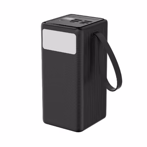 Portatīvais lādētājs POWER BANK Platinet Flashlight 60000mAh (4xUSB; 2xType-C; usb-C kabelis; 65W) melns