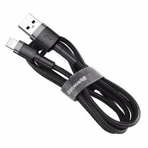 Baseus Cafule USB – Lightning kabelis 2A, 3 m, melns/pelēks