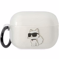 Karl Lagerfeld KLAP2HNCHTCT AirPods Pro 2 apvalks caurspīdīgs Ikonik Choupette