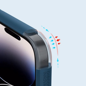 Nillkin Super Frosted Shield Pro viedtālruņa apvalks iPhone 14 Pro aizmugurējais apvalks zils