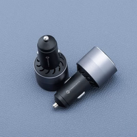 FORCELL F-ENERGY Alu automobiļa lādētājs 2 x Type C + USB A PD QC4.0 SFC 2.0 4,5A 65W pelēks