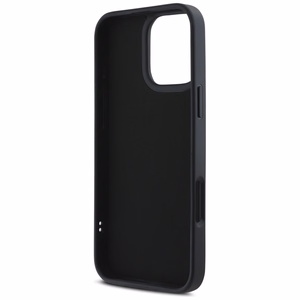 Karl Lagerfeld HC 3D Rubber Elongated Glitter iPhone 16 Pro Case - Black