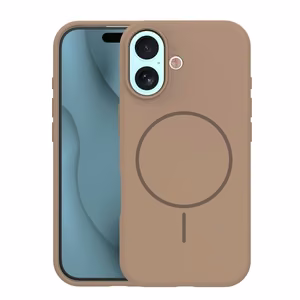 Silicone Thin Mag maciņš iPhone 17 6,3" brūns