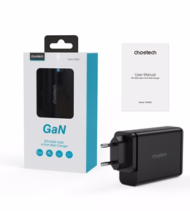 Charger CHOETECH GaN 2x USB Type-C, 2x USB Type-A: 140W, PD3.1, QC3.0