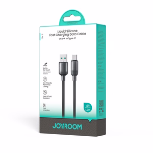 Joyroom S-A62 Lively Series 3A USB-A - USB-C kabelis 1.2 m - melns