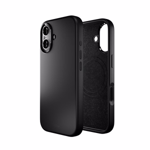 Чехол Puro Icon Mag Pro Liquid Silicone для iPhone 17, совместимый с MagSafe, с защитой камеры и алюминиевыми кнопками - чёрный