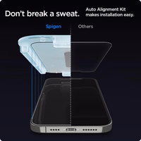 Spigen Glas.tR EZ Fit rūdīts stikls iPhone 12 / iPhone 12 Pro - 2 gab.