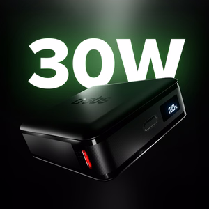Внешний аккумулятор SBS HD 30 Вт 10000 мАч USB-C с ЖК-дисплеем — чёрный