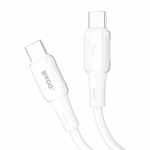 BWOO silikona kabelis X329CC 65W USB-C 1m balts