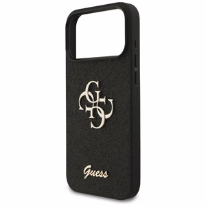 Guess Fixed Glitter Big 4G чехол для iPhone 17 Pro Max - чёрный
