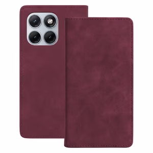 Smart Suede maciņš priekš Motorola Moto G34, bordo