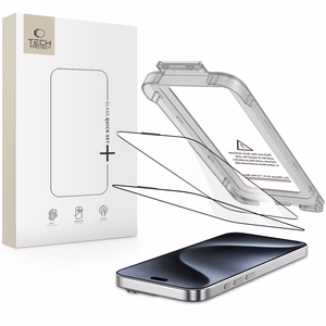Tech-Protect Quick Set+ 2-gab. komplekts rūdīts stikls iPhone 15 Pro - melns