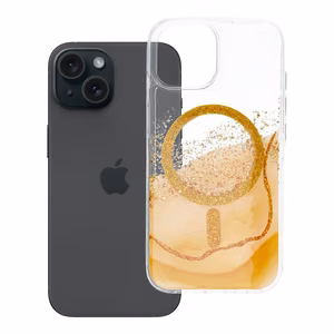Ar MagSafe saderīgs Golden maciņš iPhone 15, zeltains