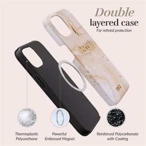 MIO Gold Marble Magsafe maciņš iPhone 15 Pro