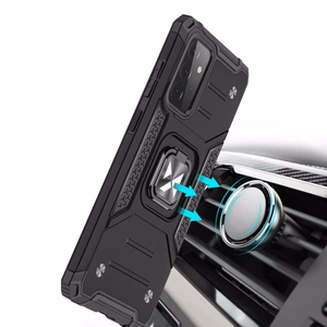 Wozinsky Ring Armor apvalks ar statīvu izturīgs robusts vāks Samsung Galaxy A72 4G rozā