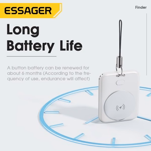 Essager Tag balts inteliģentais Bluetooth meklētājs / izsekotājs kulons
