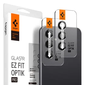 Spigen Glas.tR EZ Fit Optik aizsargstikls kamerai Samsung Galaxy S23 FE - melns, 2 gab.