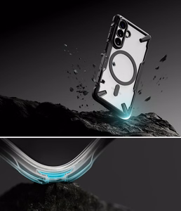 Ringke Fusion X Magnetic MagSafe Maciņš for Samsung Galaxy S26 - Clear melns