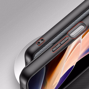 Dux Ducis Fino viedtālruņa apvalks pārklāts ar neilona materiālu Xiaomi Redmi Note 11 Pro+ 5G (China) / 11 Pro 5G (China) / Mi11i HyperCharge / Poco X4 NFC 5G zila