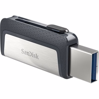 SanDisk zibatmiņa 128GB USB-A / USB-C Ultra Dual Drive 150 MB/s