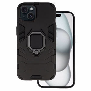 Ring Armor viedtālruņa apvalks iPhone 15 melns