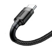Baseus Cafule USB-C kabelis 2A 2m (pelēks + melns)