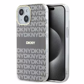 DKNY IML Mono un svītras Magnētiskais viedtālruņa apvalks iPhone 15 / 14 / 13 - bēša