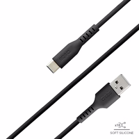 SBS TECABLEMICROC15K USB-A - USB-C kabelis 1,5 m - melns