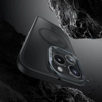 Benks Magnētiskais Mist apvalks ar metāla rāmi iPhone 16 Pro Max pelēks