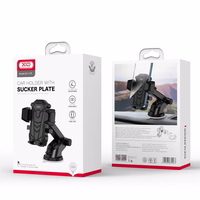 XO auto turētājs C76 melns ar piesūcekni