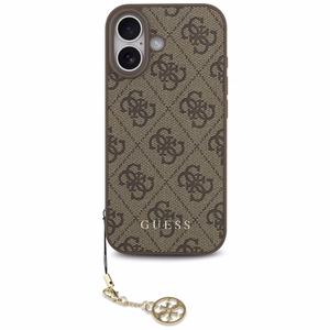 Guess 4G Charms Collection Magnētiskais viedtālruņa apvalks iPhone 17 - brūns